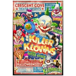 Halloween Horror Nights Killer Klowns From Outer Space 24 x 36 Paper Poster